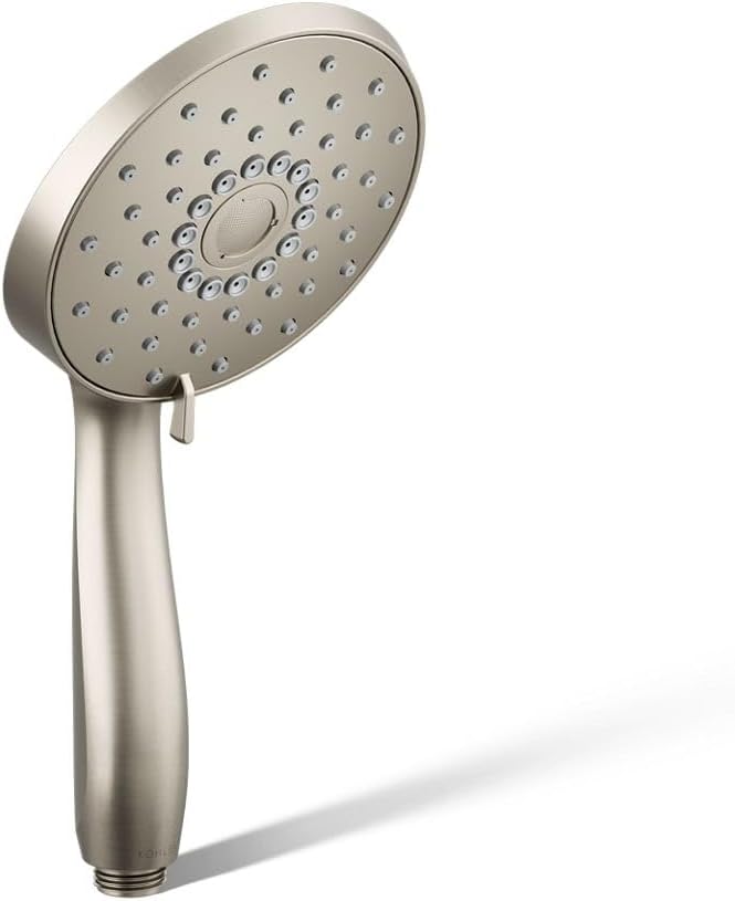 KOHLER K-22165-G-BN Forte® Multifunction Hand Shower Head, Handheld Showerhead with 3 Spray Settings, 1.75 GPM, Vibrant Brushed Nickel