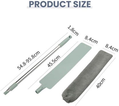 2026 New Retractable Gap Dust Cleaner, Upgraded Extendable Microfiber Duster with Bendable & Removable Head, Washable Dusting Brush for Home, Kitchen, Car & Hard-to-Reach Areas (1)