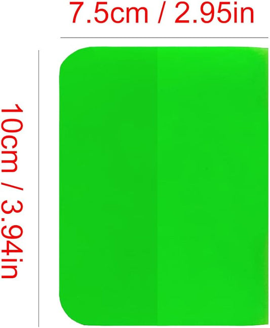 4 Inch PPF Squeegee Vinyl Wrap Tool Anti-Scratch Rubber Scraper Soft TPU Window Tint Tool for Paint Protection Film (Green Square)