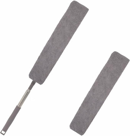Retractable Gap Dust Cleaner, Under Refrigerator/Sofa Cleaning Tool, Microfiber Gap Duster with Extendable Pole 25-55 Inches, Suitable for Underneath Cleaning of Furniture, Fridges, Couch, Bed