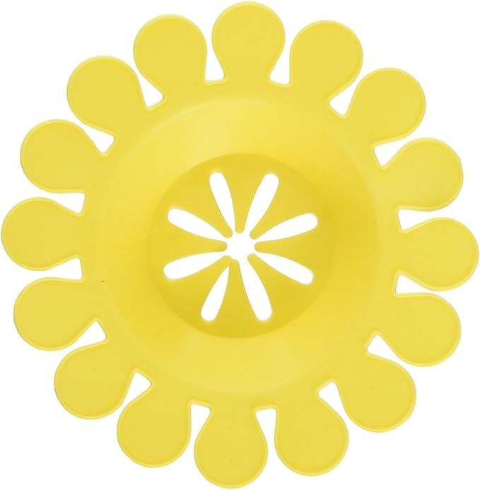 Compac Sink Daisy Scented Kitchen Sink Strainer Infuses & Freshens Your Sink, Must Have Kitchen Sink Accessories, Sink Drain Strainer - Catcher, Yellow, Lemon Scent, 12 Count, (Pack of 12)