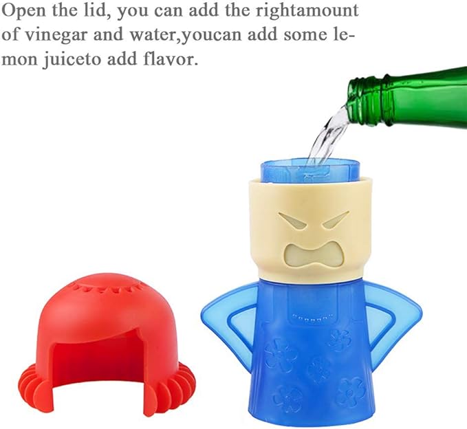 XSMENER Microwave Cleaner Angry Mom with Fridge Odor Absorber Cool Mom(2pcs) Cleaner Kitchen Gadget Tool Quickly removes stains and odors and Send a towel