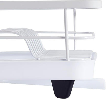Dish Drying Rack 3 Piece Dish Drainer with Drainboard Set for Kitchen Counter ✅– Dish Rack with Removable Utensil Holder & Swivel Spout for Countertop ✅– DishRack for Plates, Cups & More, White