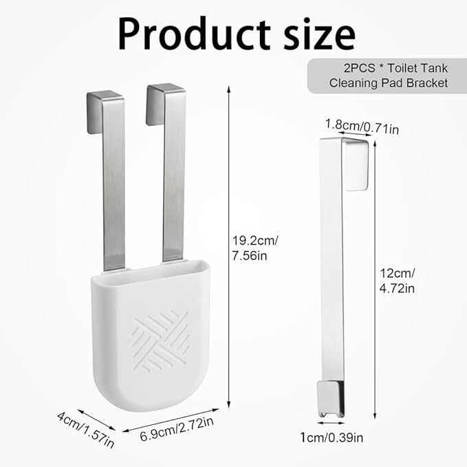 2Pcs Toilet Tank Cleaning Tablet Holder, Hanging Toilet Bowl Tablet Holders, Bathroom Accessories for Inside Tank