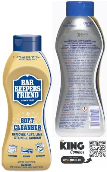 Cleaning and spot remover, for best results, with environmentally friendly formula QR Code (Bar Keep Cleanser Powder & Liquid (1 each (20 oz)))