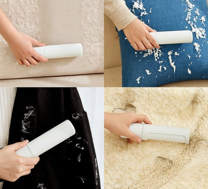 Portable Pet Hair & Lint Remover Roller – Compact Pet Hair & Lint Remover for Clothes, Furniture & Car | Eco-Friendly, Washable & Durable (White)