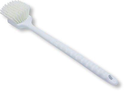 SPARTA 40501EC02 Plastic Large Scrub Brush, Kitchen Brush, Utility Brush With Long Handle For Cleaning, 20 Inches, White