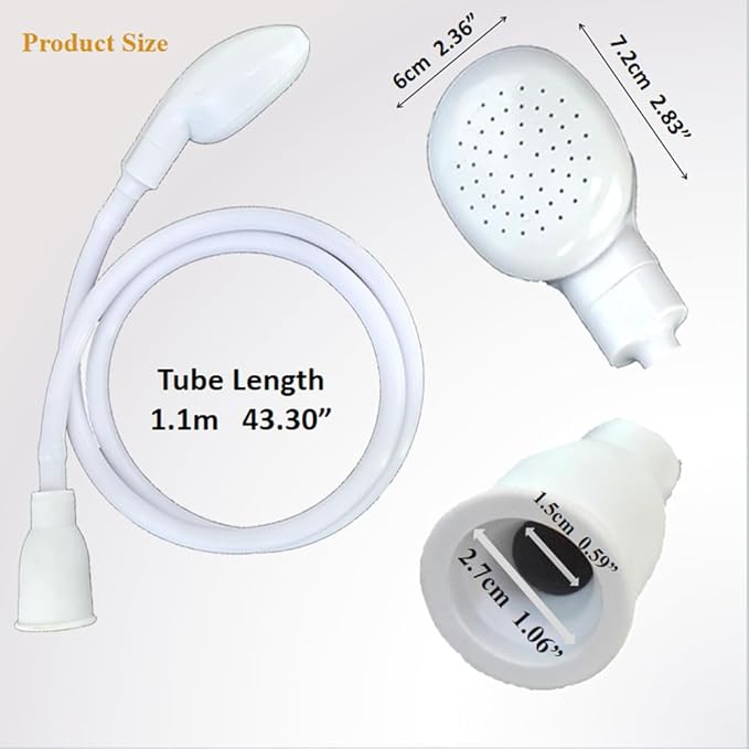 Pet Cleaning Shower Head Pet Shower Sprayer Dog Cat Washing Sprayer ABS Handheld Shower Spray Keep Hands Comfortable Sturdy Nozzle Foldable PVC Hose Quick Connect Faucet Indoor Outdoor 1 Set