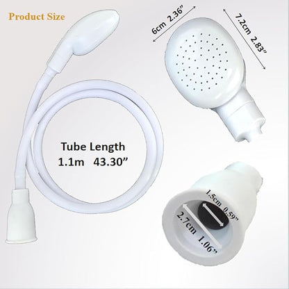 Pet Cleaning Shower Head Pet Shower Sprayer Dog Cat Washing Sprayer ABS Handheld Shower Spray Keep Hands Comfortable Sturdy Nozzle Foldable PVC Hose Quick Connect Faucet Indoor Outdoor 1 Set