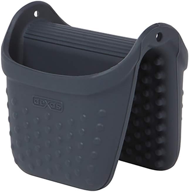 Dexas PinchMitt Silicone Oven Mitt - Single Heat Resistant Glove to 450°F, Non-Slip Grip, Dishwasher Safe, Gray