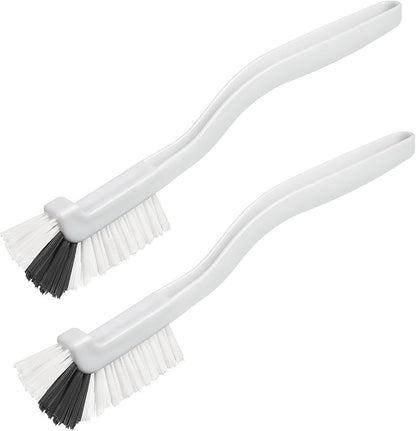 GTOTd Kitchen Right Angle Scrub Grout Small Cleaning Brush（2 Pack）Best Kitchen Gadgets Gifts Stuff for Bottle Bathroom Brushes Household Pot Pan Dishwasher Edge Corners Deep Brush with Stiff Bristles