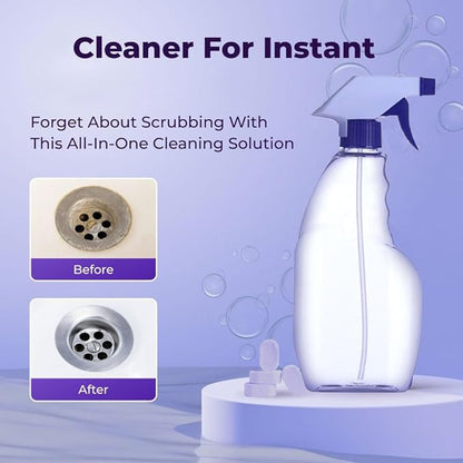 All-Purpose Cleaning Spray, The All-In-One Solution For Every Stain, Multi-Surface Cleaner for Home, Kitchen, Bathroom(12Tablet+1 Bottle)