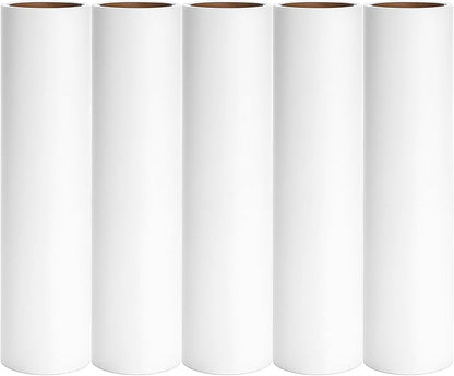 10 inch Mega Lint Roller Refills for Evercare Layers Smart Design Large Floor Lint Rollers Extreme Stick 10'' Wide Sticky Roller Refills 60 Sheets per Roll 5 Pack Total 300 Sheets
