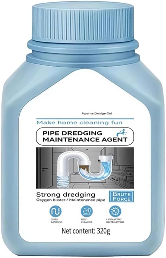 Powerful Drain & Pipe Clog Remover, Pipeline Dredging Agent, Unclog Sink Drain Cleaner for Kitchen Shower Toilet (2PCS)