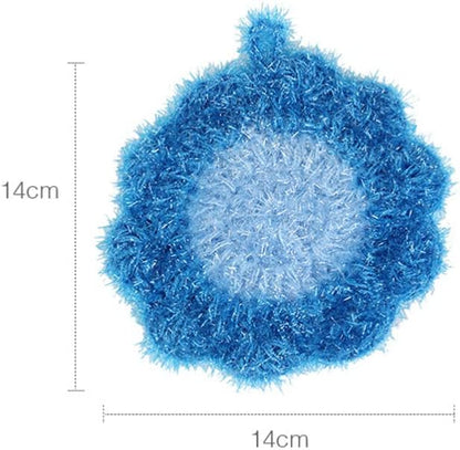 Yardwe Cleaning Towels 3Pcs Dish Scrubber Sponge Flower Shape Scouring Pad Non- Scratch Scrub Dishwashing Sponge Kitchen Scrubbing Sponge for Kitchen Cleaning Supplies Multi Function Cleaning Brush