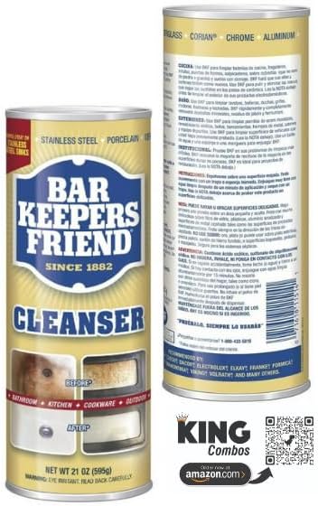 Cleaning and spot remover, for best results, with environmentally friendly formula QR Code (Bar Keep Cleanser Powder & Liquid (1 each (20 oz)))