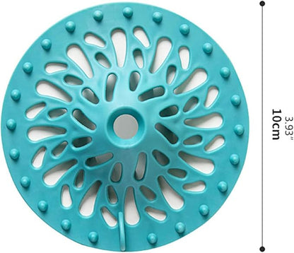 Guojiang Anti-Blocking Hair Catcher Hair Stopper Shower Floor Drain Covers Sink Strainer Filter Bathroom Kitchen Accessories Shower Hair Stopper for Shower Drain Sink Bathroom, Blue