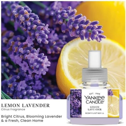 Yankee Candle Lemon Lavender Electric Home Fragrance Scent Plug Refill (Pack of 4)