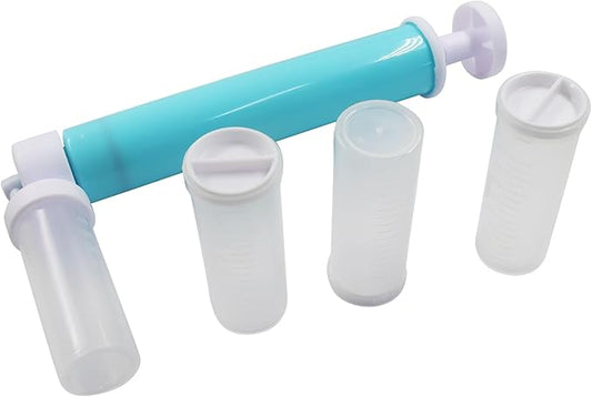 1 Kit Manual Cake Airbrush, Airbrush Pump Coloring Spray Gun 4 Pcs Tube, DIY Baking Tools Cake Decorating for Kitchen/Cakes Cupcakes Cookies and Desserts(Blue)