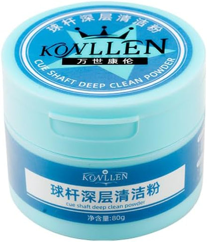 KONLLEN Billiards Billiard cue Towel - 100% Cotton Black 8-Ball Pool Cue Clean Towel Maintenance Accessories Cleaning Set Shaft Wax + Cleaning Powder +