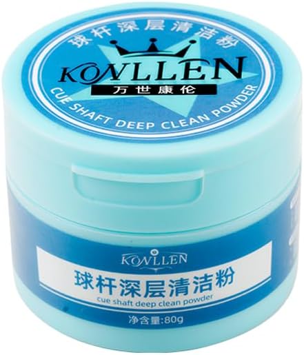 KONLLEN Billiards Billiard cue Towel - 100% Cotton Black 8-Ball Pool Cue Clean Towel Maintenance Accessories Cleaning Set Shaft Wax + Cleaning Powder +