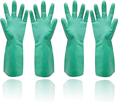 GAYISIC Reusable Kitchen Cleaning Gloves With Latex Free, Non-Slip Design Heavy Duty Gloves for Dishwashing 2 Pairs