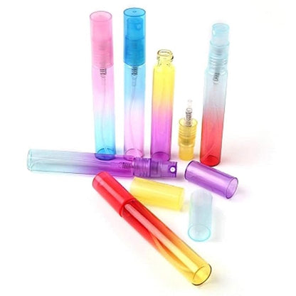 Mini Perfume Spray Bottles Colorful Glass Bottles Refillable Empty Fine Mist Sprayer Bottles Refillable Container Perfume Atomizer for Cleaning Essential Oils Liquid 6 Pieces Ombre Colors (8ml)