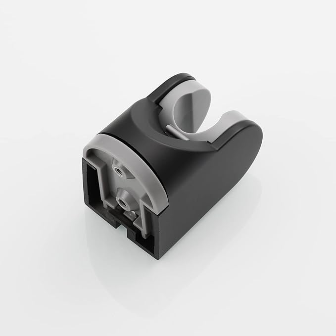 Tecmolog Black Shower Head Holder ABS Wall Mount Adjustable Angle Handheld Shower Bracket for Shower Head, ST01B