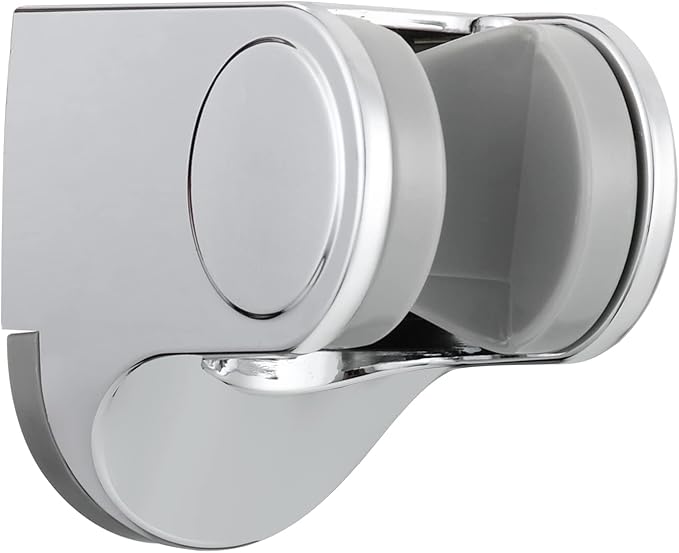 Tecmolog Handheld Shower Head Bracket ABS Plastic Wall Mount Screw Shower Wand Holder Adjustable for Hand Shower Chrome, ST01