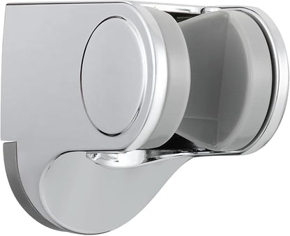 Tecmolog Handheld Shower Head Bracket ABS Plastic Wall Mount Screw Shower Wand Holder Adjustable for Hand Shower Chrome, ST01
