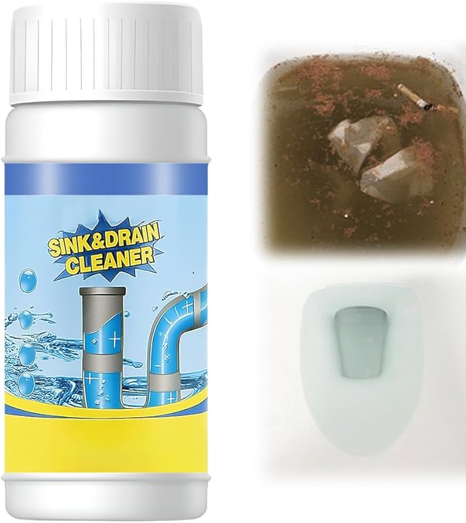 2026 New Multi Functional Drain Cleaner Powder Quick Foaming Clog Remover Heavy Duty Sink Cleaning Powder for Kitchen Bathroom Shower Toilet Sewer Pipe Dirt Build Up Removal (1 PC)