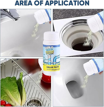 Dodorado Wild Sink and Drain Cleaner Powder,Powerful Foaming Pipe Cleanser Powder - Kitchen, Bathroom Drain Opener for Clog Prevention (1 PCS)