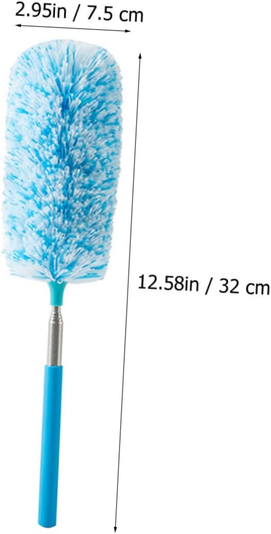 Extendable Microfiber Duster with Bendable Head Household Cleaning Tool for Dusting Blinds Furniture and Windows Material for Long Term Use