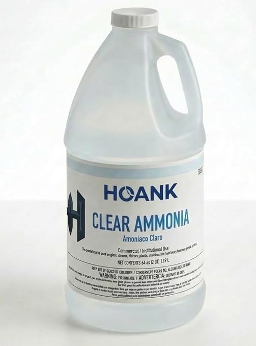 (Pack of 8) - Clear Ammonia Cleaner Liquid, Multi-Surface Cleaning Solution | Removes Grease, Hard Water Stains and Odors - Multipurpose Kitchen Bathroom and Commercial Use - 64Oz 8 Pack -Ready to Use
