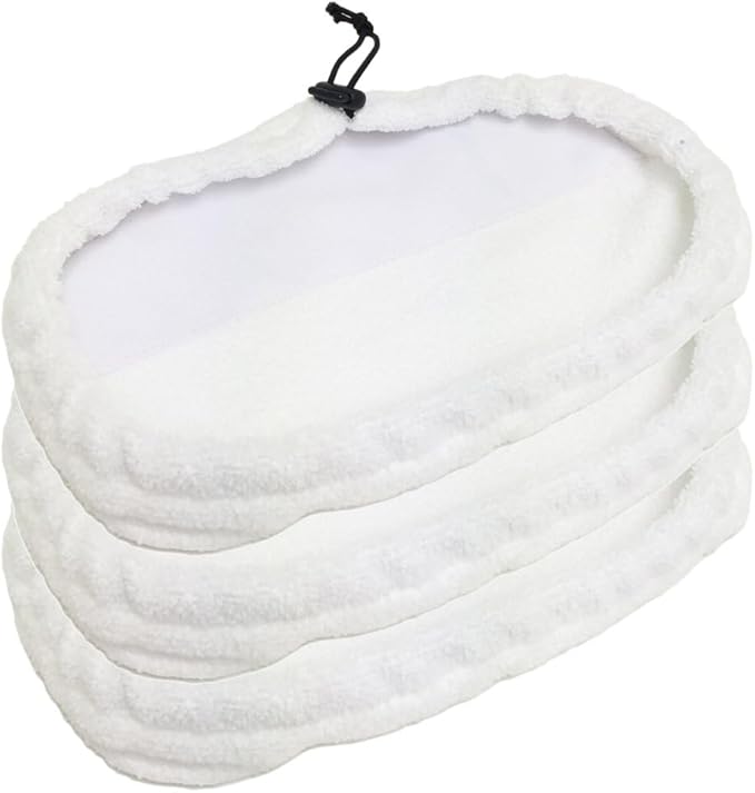 Clean Co. 3 Steam Pocket Mop Pads Compatible Replacement Pad for Bissell Steam Mop Model: 1867, 18677, 18671, 18674, 18675, 18676, 18678, 67L81, 90T1E, 90T1G, 18674, 31N1, and More