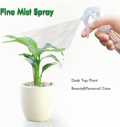 Small Spray Bottles, Hair Spray Bottle 3.5oz/100ml Clear Plastic Fine Mist Travel Size Mini Empty Bottle Set Refillable Reusable Liquid Container for Essential Oils Water Squirt (2 Pack)