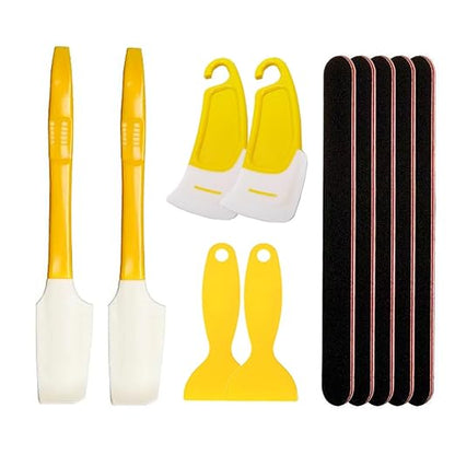 11PCS 3D Printer Accessories Tool Set Includes Silicone Spatulas, Resin Scrapers, and 3D Model Polishing Tools for Resin Transfer, Smoothing, and Finishing 3D Printing Projects