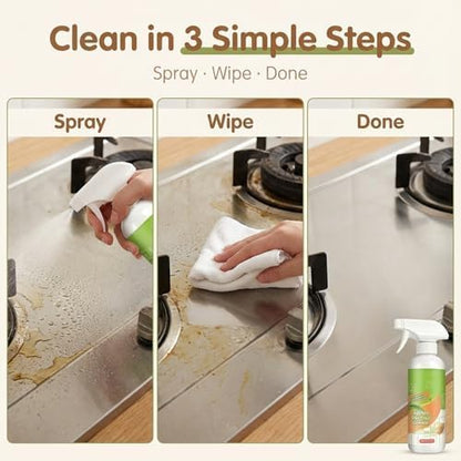 Electrolyzed Ion Kitchen Cleaner Spray, Kitchen Heavy Duty Cleaner Degreaser, Multi-purpose Household and Kitchen Cleaning Spray (2pcs)
