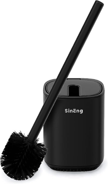 Toilet Brush and Holder Set Toilet Bowl Brush Stainless Steel Automatic Open lid Toilet Bowl Cleaner Brush with Durable Bristle Head Toilet Cleaning Brush for Bathroom