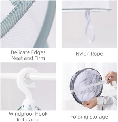 Hanging Drying Rack Foldable Sweater Clothes Dryer Flat Mesh Large Portable Fixed Windproof for Home, Dormitory and Bathroom 3 Tier