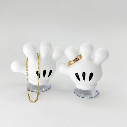 2PCS Cute Hanging Toothbrush Holder, Hand Wall Utility Suction Hooks With StickyPads, Multi-Function Mouse Bathroom Decor, Key and Plug Shower Kitchen Accessories (Palm)