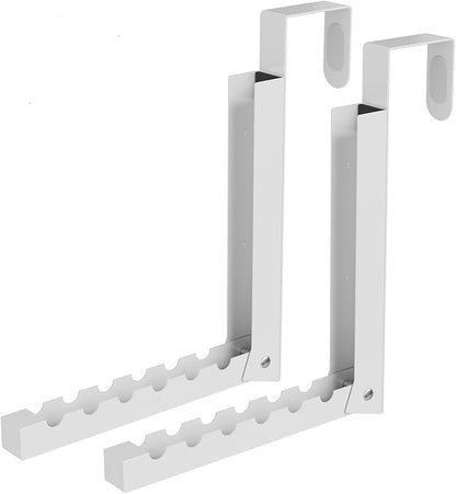 Over The Door Hanger Folding Clothes Drying Rack, Folding Hanging Coat Rack for Indoor Laundry Room Compact Small Space Foldable Portable Clothing Hanger Hook Collapsible- 2 Pack (White)