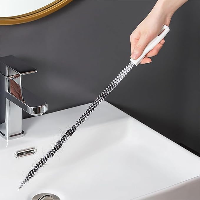 Flexible Drain Cleaner Brush, Bendable Shower Sink Long Pipe Cleaners Hair Clog Remover Cleaning Tool for Home Kitchen Sink, Bathroom Hair, Unclog Toilet, Dryer Vent, Sewer, Snake Tube