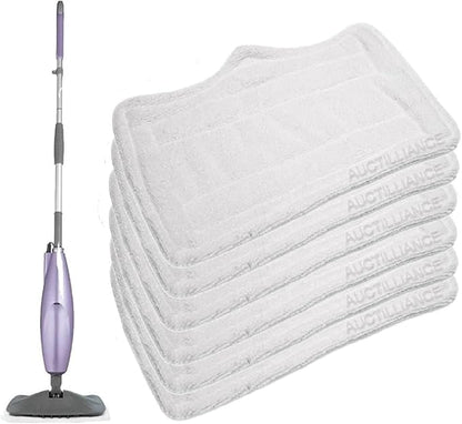 Clean Co. 6 Steam Pocket Mop Pads Compatible Replacement Pad for Shark Mops S3101W, S3250, S3250W, S3250CW, S3251N, S3101POD, SP100Q, S3251, SE200, S3251WC, FS3101, S3251_N2A, S3101CO