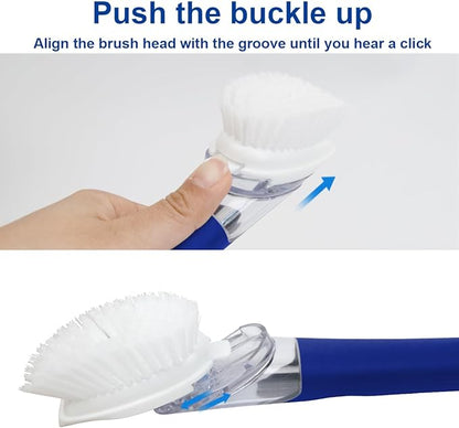 CELOX Dish Brush with Soap Dispenser, Soap Dispensing Brush with Handle