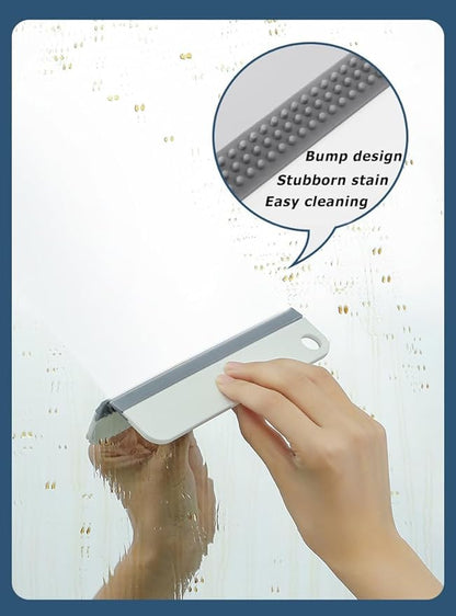 All-Purpose Mini Soft Rubber Window Squeegee Window Scrubber Scraper Glass Cleaning Squeegee Tool for Glass,Shower Door,Mirrors,Bathroom,Kitchen Countertops,Car Windshield (2)