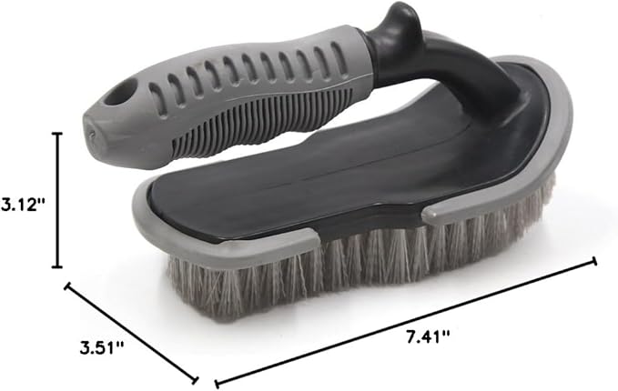 uxcell a17032400ux1049 1 Pack Plastic Handle Carpet Mat Chair Scrubbing Cleaning Brush for Home Car