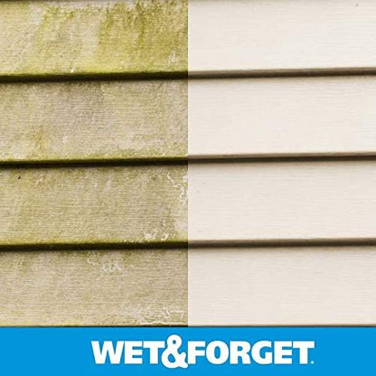Wet & Forget Moss, Mold, Mildew, & Algae Stain Remover Multi-Surface Outdoor Cleaner Concentrate, Original, 64 Fluid Ounces