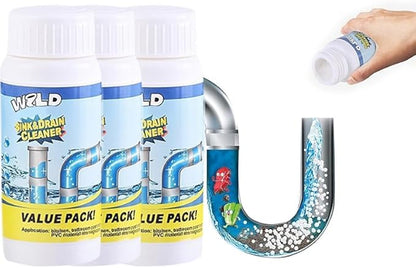 Wild Sink and Drain Cleaner Powder 2026|Powerful Drain Cleaning|Pipe Dredging Agent|Rapid-Foam Fast-Acting Pipe Declogger for Kitchen,Bathroom,Toilet,Pipe Maintenance (3 PCS)