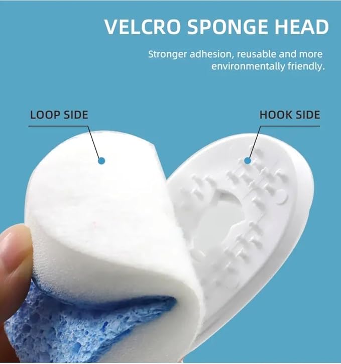 Multifunctional Kitchen Dish Washing Brush Set with Automatic Liquid Filling, Long Handle Scrub Brush with Stand, Blue